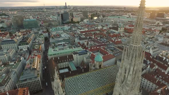 Aerial view of Stephansdom