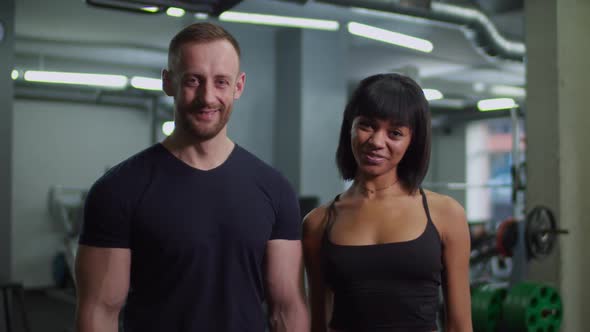 Healthy Lifestyle Portrait of Diverse People at Gym