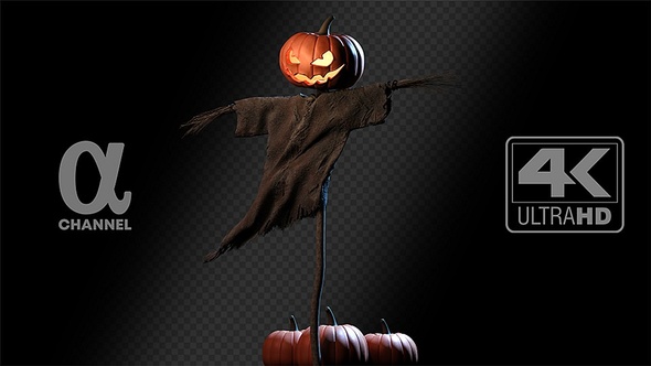 Halloween Pumpkin Scarecrow alt