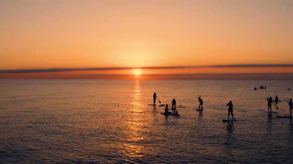 Sup training at sunrise