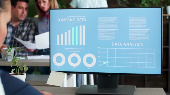 Close Up Footage of Computer Screen Displaying Financial Data