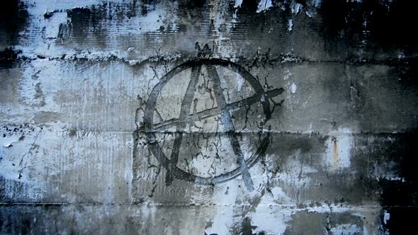 Anarchy Symbol in Urban Wall