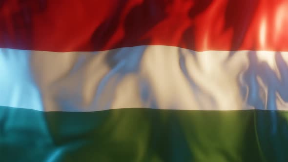 Hungary Flag with Edge Bump