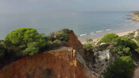 Charming Isolated Bay Surrounded with Rocky Sea Cliffs