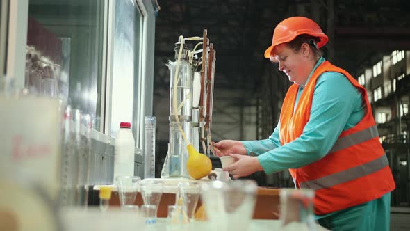 Dedicated Female Chemist Creating an Innovative and Efficient Substance Work