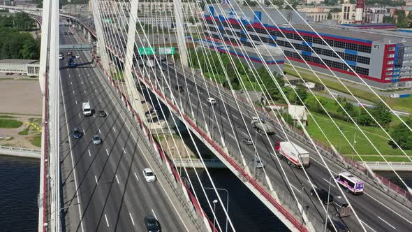 Cablestayed Bridge with Cars