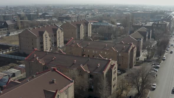 Buildings in Gyumri, Shirak province, Armenia.