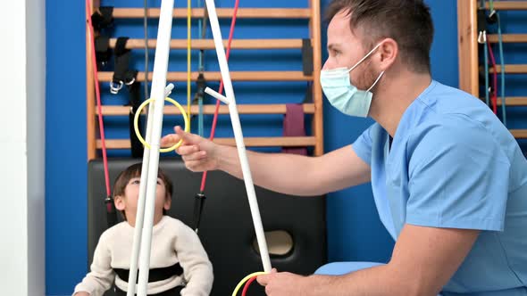 Child with Cerebral Palsy on Physiotherapy in a Children Therapy Center