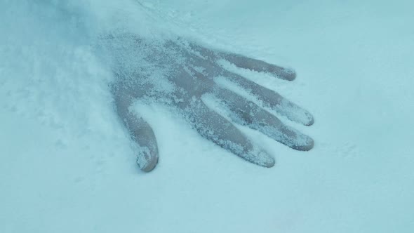 Dead Body In Snowfall Moving Shot