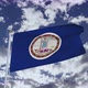 Virginia Flag With Sky 4k - VideoHive Item for Sale