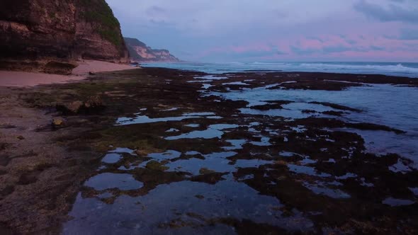 FULLHD Sunset Bali Hidden Beach Aerial