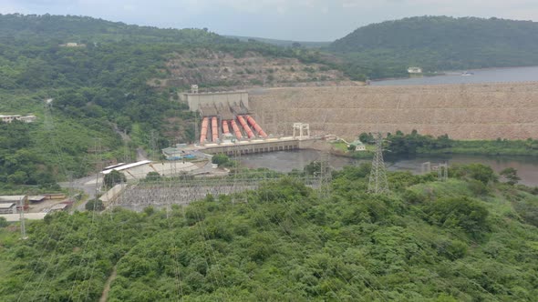 Akosombo electricity dam in Ghana, Africa