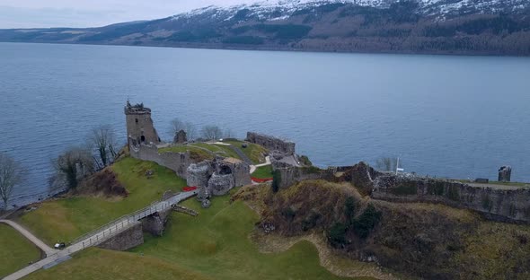 Urquhart Castle On Loch Ness In Scotland