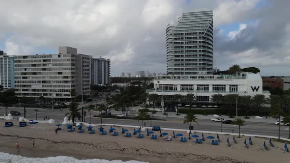 Fort Lauderdale beach in florida aerial view