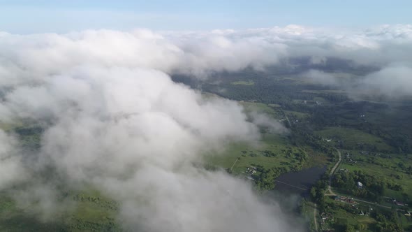 Very Slow and Smooth Flight Above the Clouds