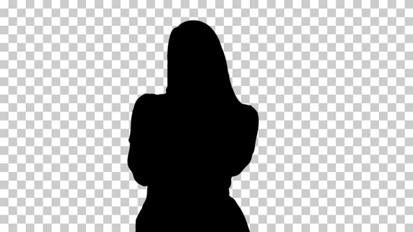 Silhouette lady , Alpha Channel