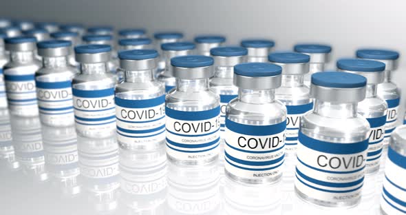 Blue Bottles Coronavirus Vaccine COVID19