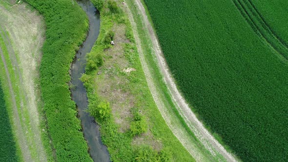 French Vexin Regional Natural Park seen from the sky