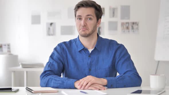 Agree Casual Adult Man Accepting Offer By Shaking Head