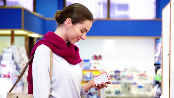 Customer purchasing medicine
