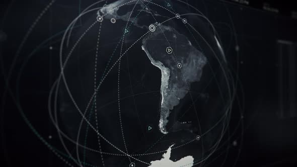 Scanning the projection of a planet on the screen seeking unprotected satellites alt