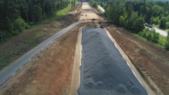 Highway Construction Aerial View