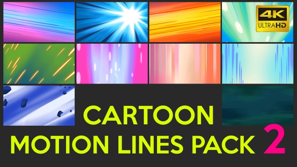 Cartoon Motion Lines Pack 2