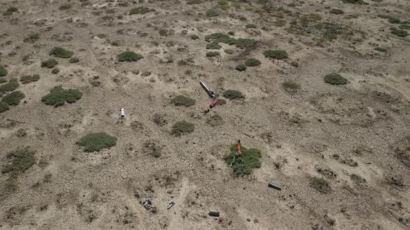 Missile Crash Site Aerial View  alt