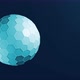 Blue ball of hexagons on a dark background - VideoHive Item for Sale