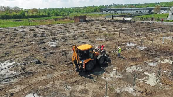 Aerial View of Construction