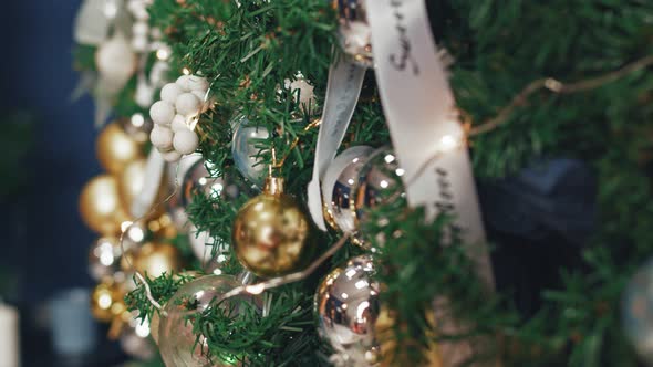 Christmas Tree Decoration Close Up