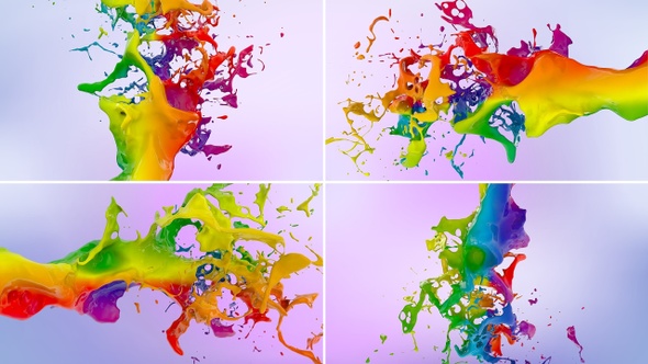 Multicolored Paint Splash