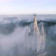The Topview of the Big Statue of the Sacred Heart in the Temple of Tibidabo - VideoHive Item for Sale