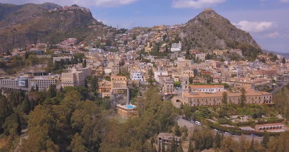 View of Taormina - famous resort in Sicily