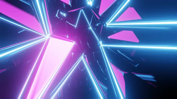 Neon Light Vj Loop Background 4K
