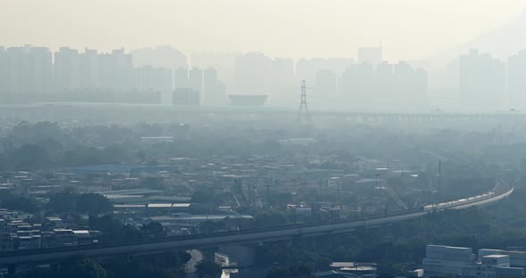 Air pollution Hong Kong city