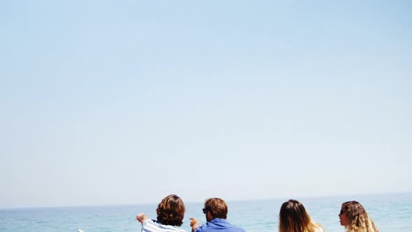 Couple enjoying together at beach