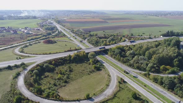 Aerial of the road infrastructure