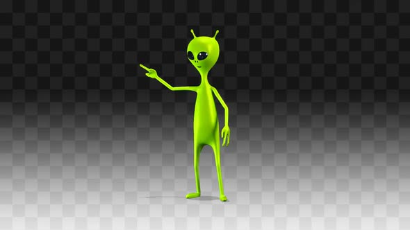 Alien shows three positions with his hand