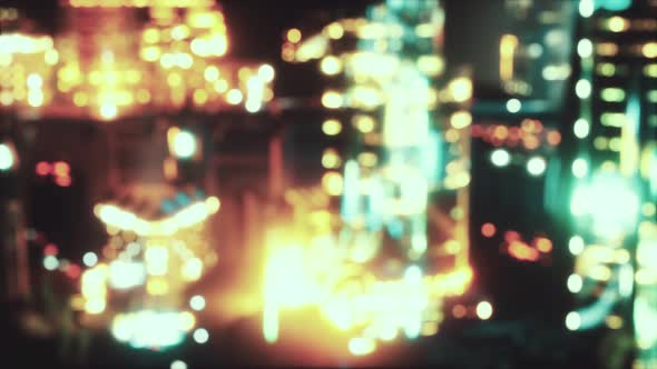 Blurred Cityscape Background Scene at Night alt