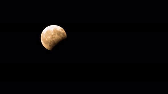 4K Timelapse: The Lunar Eclipse, 7 August 2017, Naxos island, Cyclades, Greece