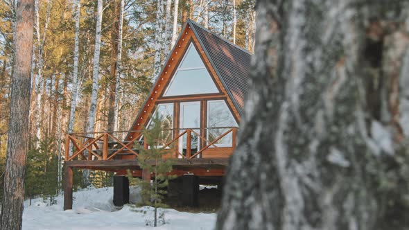 A-Frame Cabins in Winter