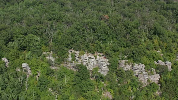 Annapolis Rock - South Mountain - Washington County, Maryland - Dolly Out - Aerial