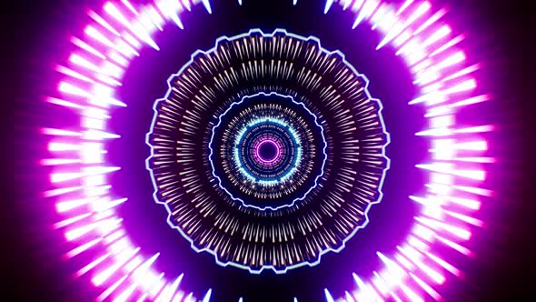 Neon Needle Light Streak Portal Loop 4K