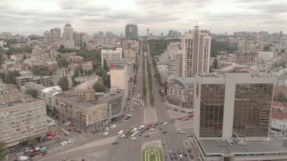 Kyiv, Ukraine. City View. Aerial Landscape