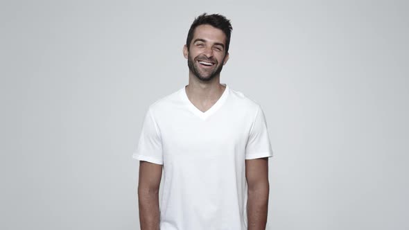 Smiling Guy in White