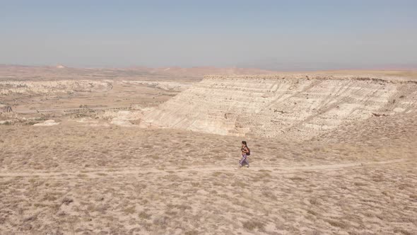 Woman Enjoy Outdoors On Hike (Dlog)