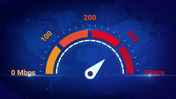 Test Speed Internet Animated Infographic Concept