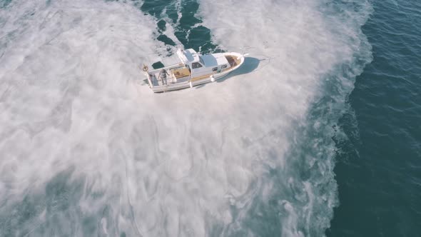 Fisherman, Boat And Mucilage At Sea 2