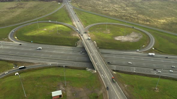 Car Interchange, Russia, Aerial View